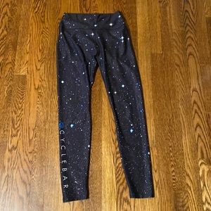 CycleBar M Wear It To Heart Galaxy Leggings Like-New